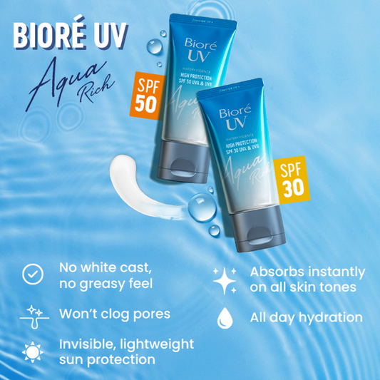 Bior Aqua Rich sólarvörn sem stíflar ekki svitaholur