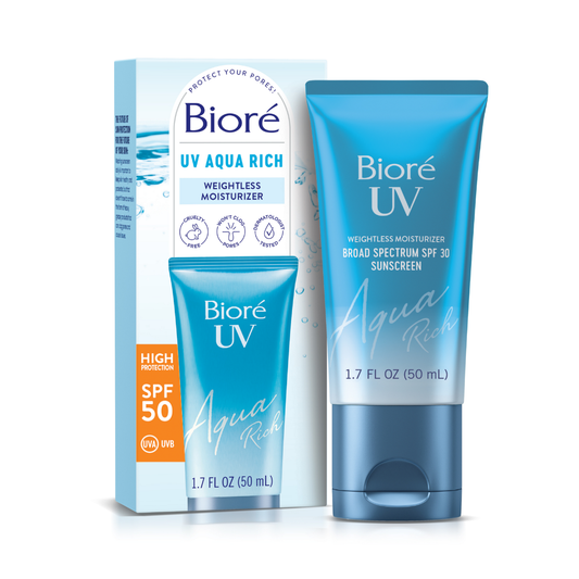Bioré Aqua Rich SPF30 sólarvörn fyrir olíukennda húð.