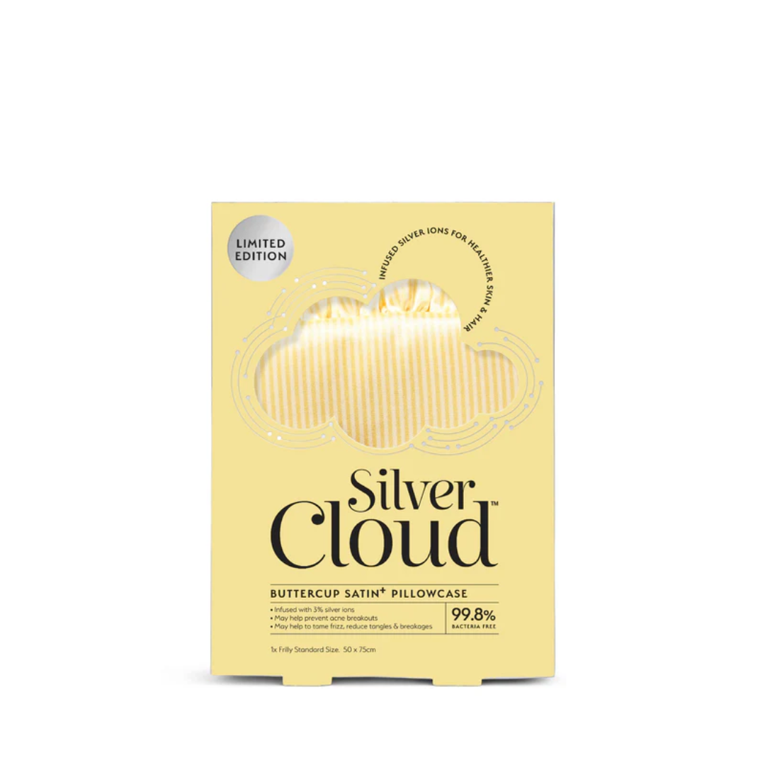 Silver Cloud Satín koddaver - Buttercup