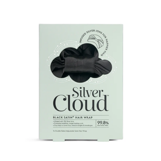 Svört satín silki bonnet