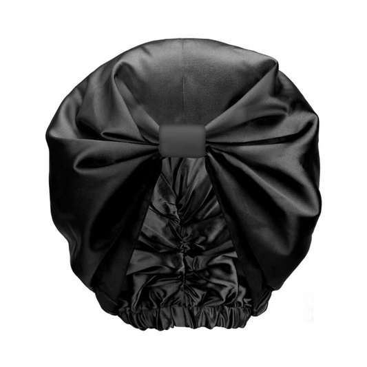 Silver Cloud Satín nátthúfa - Black