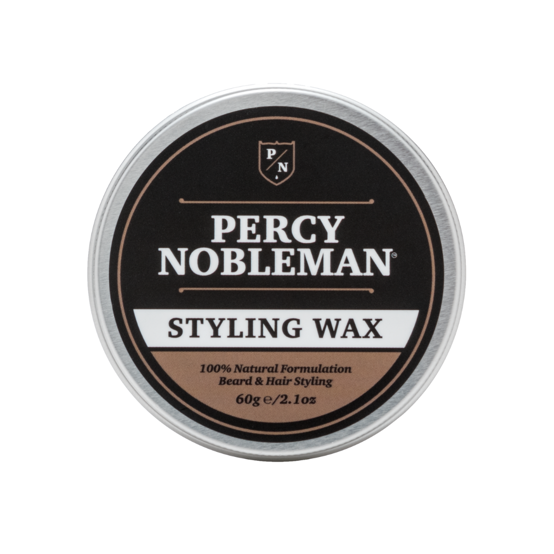 Styling Wax 60g fyrir hár frá Percy Nobleman. Náttúrulegt mótunarvax - fullkomið til að stíla og stjórna öllum hárgerðum.