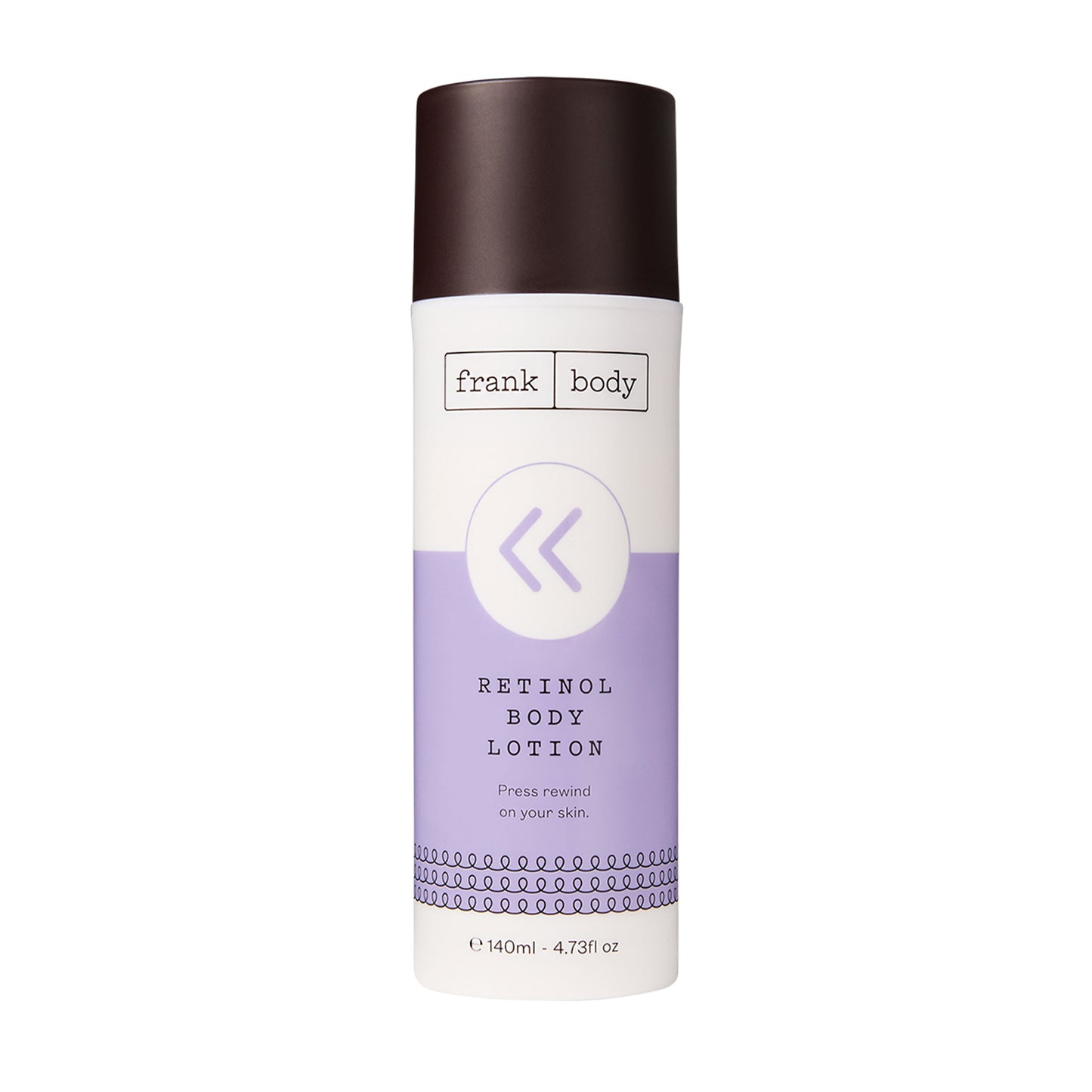Frank Body Retinol Body Lotion bottle on a white background
