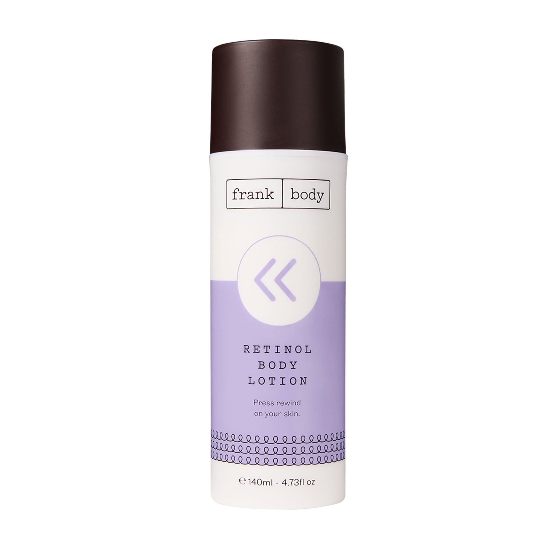 Frank Body Retinol Body Lotion bottle on a white background