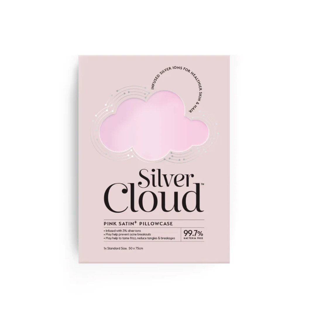 Silver Cloud Satín Koddaver - Bleikt