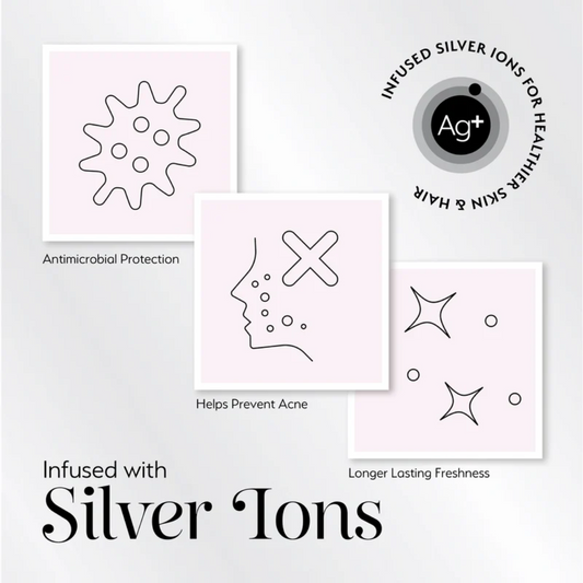 Silver Cloud Satín silki Koddaver - Bleikt