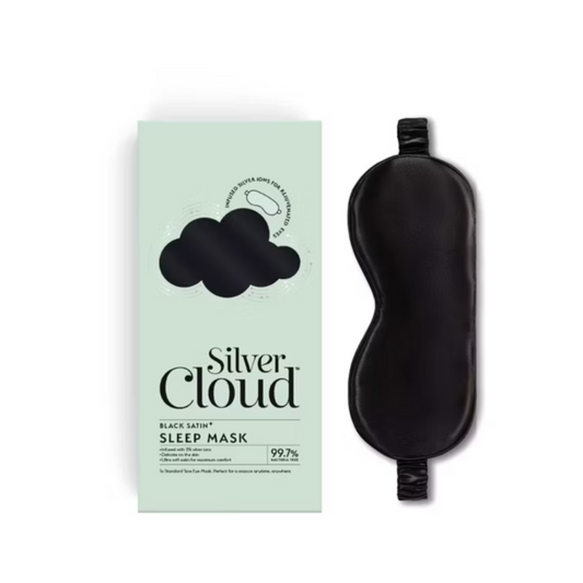Satín silki svefngríma frá Silver Cloud svört