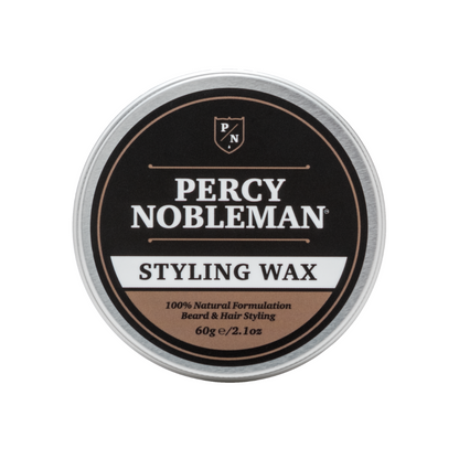Styling Wax 60g fyrir hár frá Percy Nobleman. Náttúrulegt mótunarvax - fullkomið til að stíla og stjórna öllum hárgerðum. 