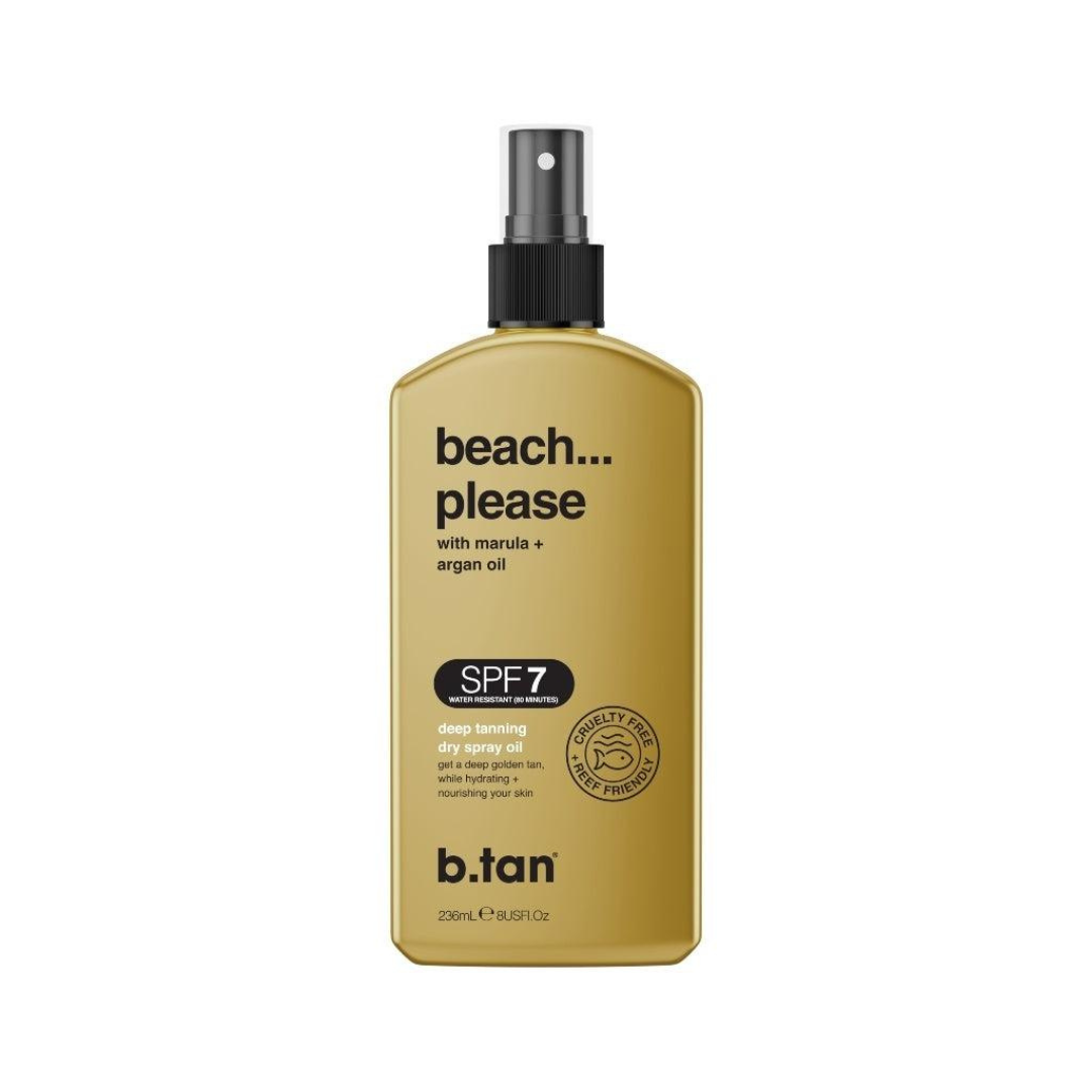 beach please : SPF7 tanning oil